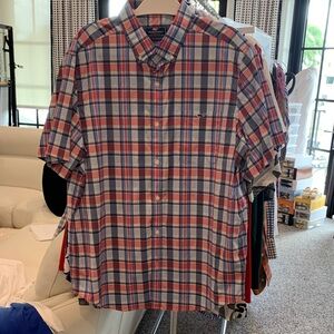 Vineyard Vines Men’s Plaid Button-Down Shirt - Red, Blue & White.  XL